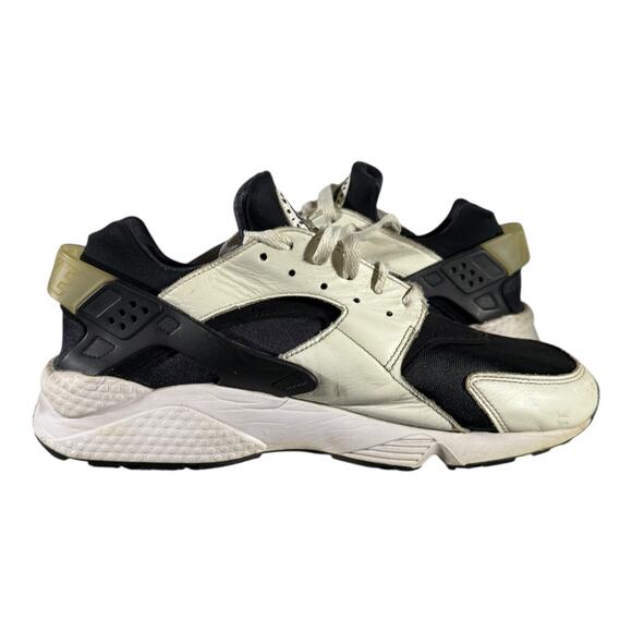 Nike Air Huarache DD1068-001 Black White Gold Men’s Size 13 Retro Sneakers - Picture 7 of 8